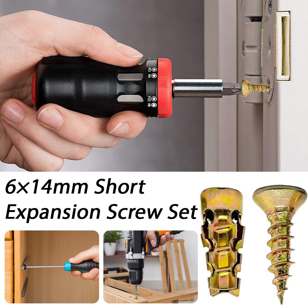 Drywall Anchor Screw - 100개 6*14mm 도어 힌지 나사 수리용