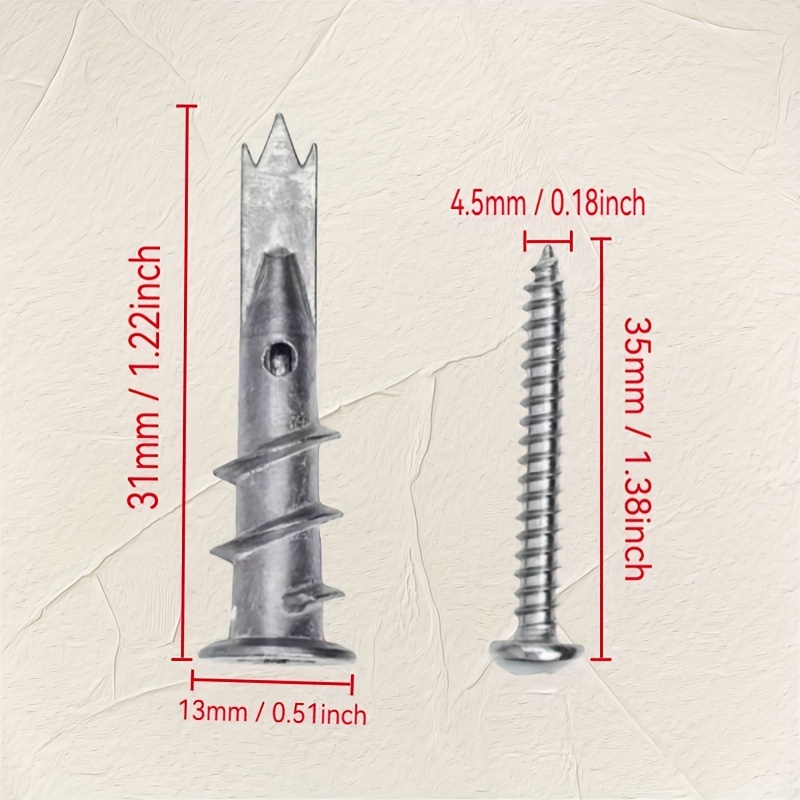 다이아몬드 코팅 보드 앵커 나선형 확장 나사 25세트, - Drywall Anchor Screw 리뷰 및 가격