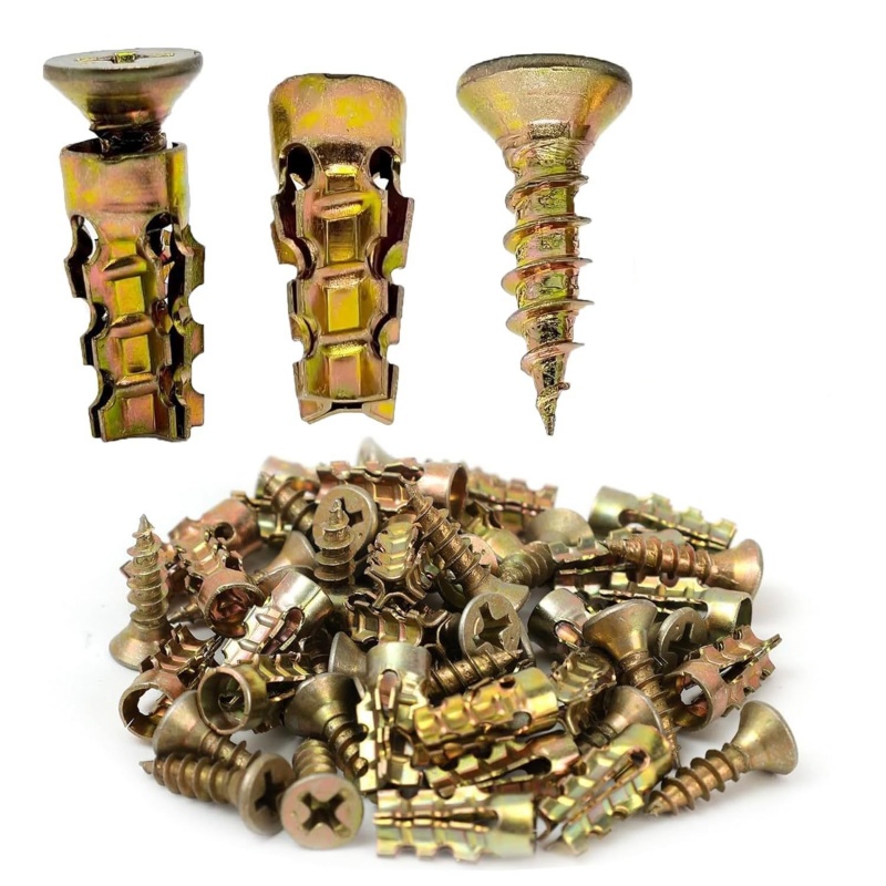 50/100PC 스톤 익스팬션 스크류 셀프 태핑 나사  - Drywall Anchor Screw 리뷰 및 가격