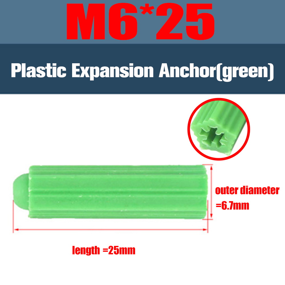 M6 M8 녹색 확장 플라스틱 앵커 고무 드라이월 플러 - Drywall Anchor Screw 리뷰 및 가격